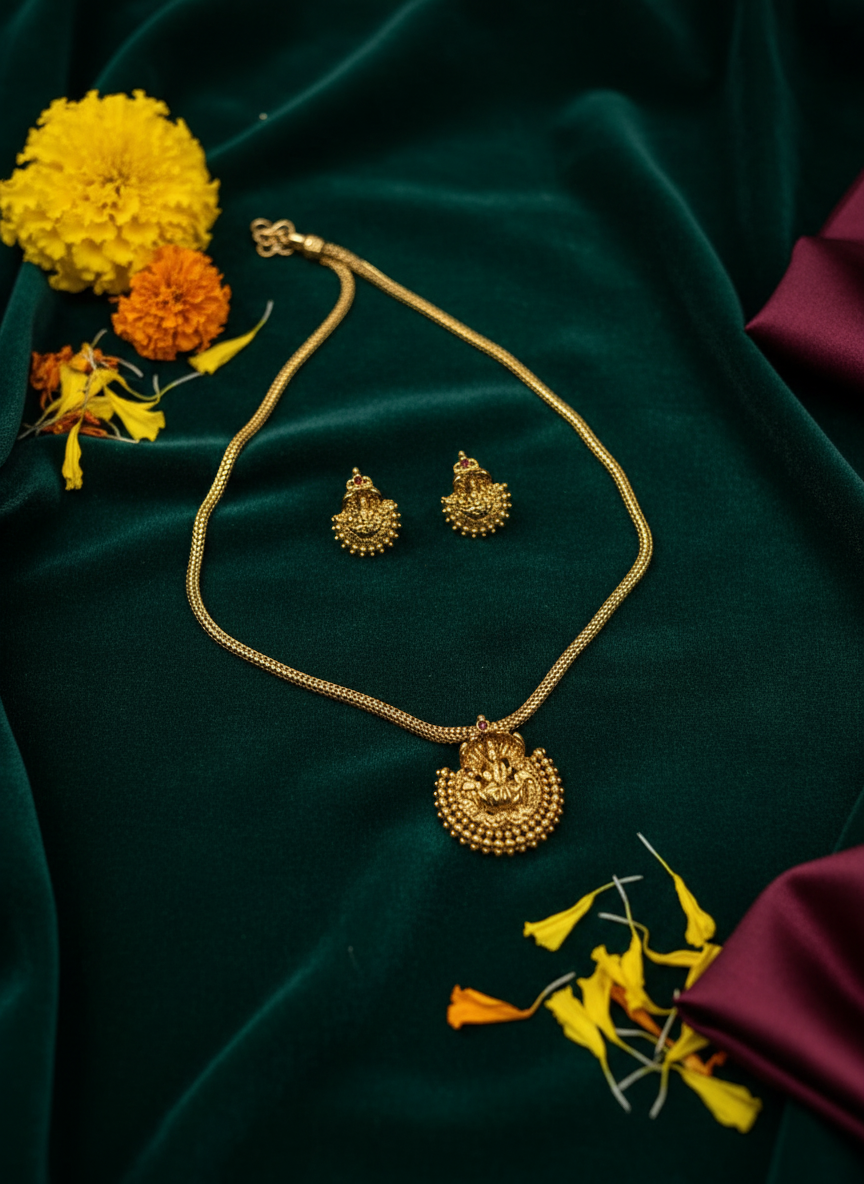 Antique Lakshmi Pendant Set