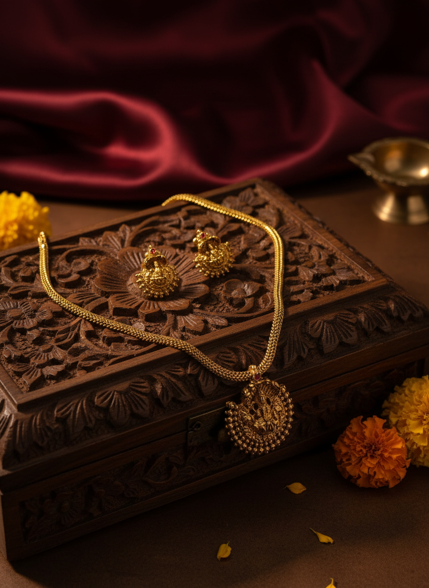 Antique Lakshmi Pendant Set