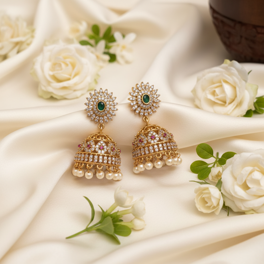 Anvika Pearl Drop Jhumka