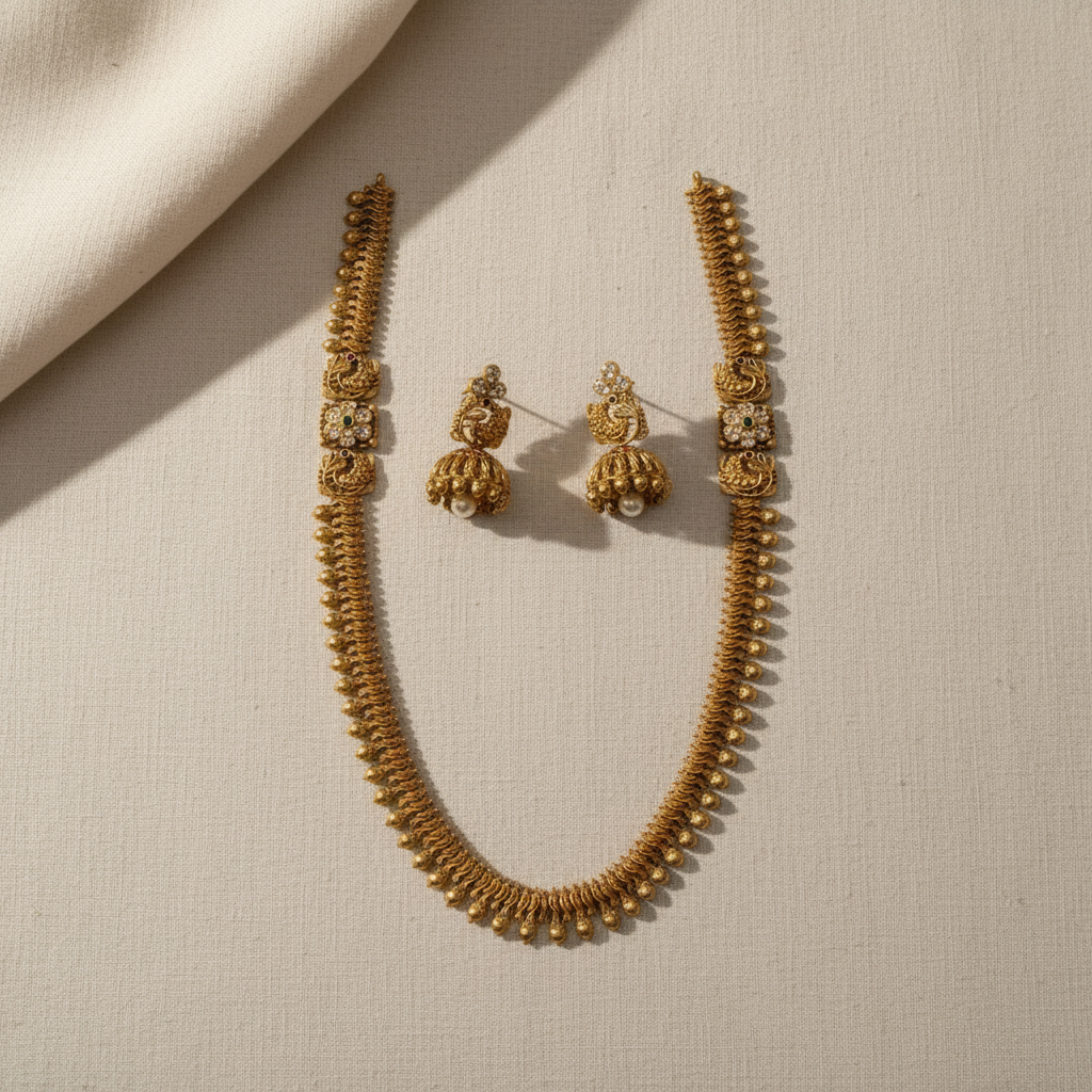 Shridevi Classic Gold-Tone Necklace Set