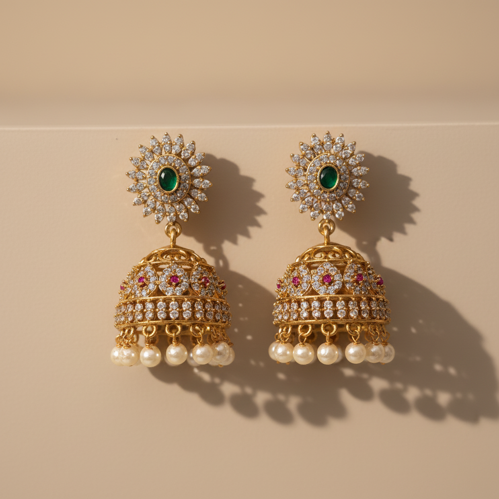 Anvika Pearl Drop Jhumka