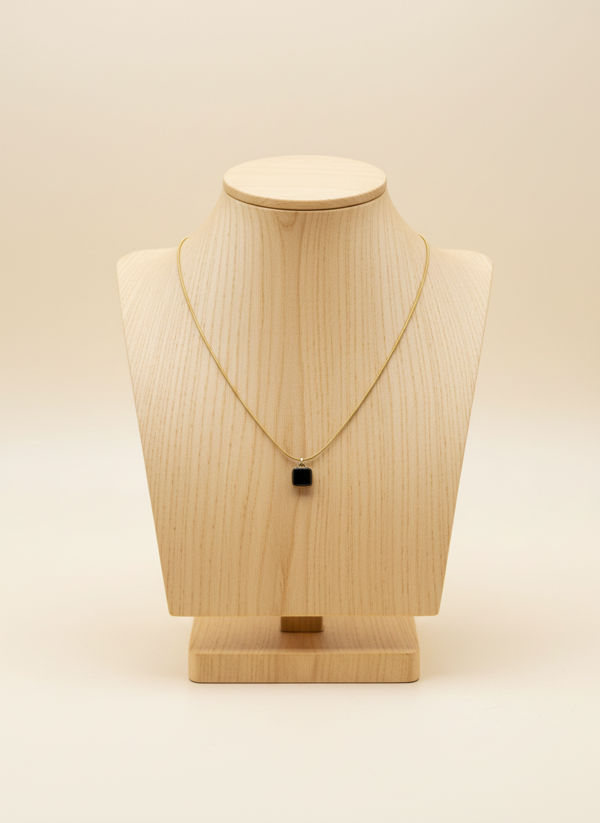 Black Pendant Stainless Chain